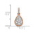 14k Rose Gold 1/2 carat Lab Grown Diamond VS/SI+ G+ Complete Teardrop Dangle Pendant