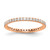 14k Rose Gold 1/2 carat Lab Grown Diamond VS/SI+ G+ Size 6 Shared Prong Eternity Band