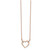 14k Rose Gold 1/20 carat Diamond Heart 18 inch Necklace