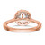 14k Rose Gold 1/3 carat Lab Grown Diamond VS/SI+ G+ 1 carat Center Round Semi Mount Engagement Ring