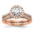 14k Rose Gold 1/3 carat Lab Grown Diamond VS/SI+ G+ 1 carat Center Round Semi Mount Engagement Ring
