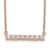 14k Rose Gold 1/3 carat Lab Grown Diamond VS/SI+ G+ Complete 18 inch Bar Necklace