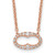 14k Rose Gold 1/4 carat Diamond Oval 18 inch Necklace