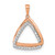 14k Rose Gold 1/6ct. Diamond Double Triangle Pendant
