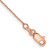 14K Rose Gold 10 inch .8mm Diamond-cut Cable with Lobster Clasp Chain