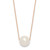14k Rose Gold 10-11mm White Semi-Round Freshwater Cultured Pearl Rope 17 inch Necklace