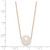 14k Rose Gold 10-11mm White Semi-Round Freshwater Cultured Pearl Rope 17 inch Necklace