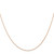 14K Rose Gold 13 inch Carded .5mm Cable Rope with Spring Ring Clasp Chain
