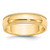 10k Yellow Gold 6mm Milgrain Half Round Wedding Band Size 10.5