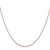 14K Rose Gold 16 inch .8mm Diamond-cut Cable with Lobster Clasp Chain
