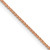 14K Rose Gold 16 inch 1.05mm Diamond-cut Spiga with Lobster Clasp Chain