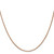 14K Rose Gold 16 inch 1mm Box Link with Lobster Clasp Chain