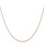 14K Rose Gold 18 inch Carded .7mm Cable Rope with Spring Ring Clasp Chain