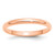 14k Rose Gold 2.5mm Half Round Band Size 11