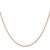 14K Rose Gold 20 inch .8mm Baby Rope with Spring Ring Clasp Chain