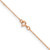 14K Rose Gold 24 inch .5mm Baby Rope with Spring Ring Clasp Chain