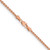 14K Rose Gold 24 inch 2.1mm Solid Polished Spiga with Lobster Clasp Chain