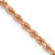 14K Rose Gold 24 inch 2.25mm Diamond-cut Rope with Lobster Clasp Chain