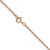 14K Rose Gold 24 inch Carded .7mm Cable Rope with Spring Ring Clasp Chain