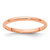 14k Rose Gold 2mm Lightweight Half Round Wedding Band Size 5.5