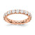 14k Rose Gold 3 carat Lab Grown Diamond VS/SI+ G+ Size 9 Shared Prong Eternity Band