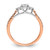 14k Rose Gold 3/4 carat Lab Grown Diamond VS/SI+ G+ Complete Petite Engagement Ring