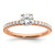 14k Rose Gold 3/4 carat Lab Grown Diamond VS/SI+ G+ Complete Round Engagement Ring