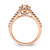 14k Rose Gold 3/4 carat Lab Grown Diamond VS/SI+ G+ Complete Round Halo Engagement Ring - RM-ECFCD0DB-9962