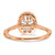 14k Rose Gold 3/8 carat Lab Grown Diamond VS/SI+ G+ 1 carat Center Oval Semi Mount Halo Engagement Ring