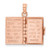 14k Rose Gold 3-D Holy Bible w/ Lord's Prayer Moveable Charm