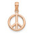 14k Rose Gold 3-D Peace Symbol Charm - D4-FE5C860B-1908