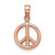 14k Rose Gold 3-D Peace Symbol Charm - D4-FE5C860B-1908