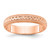 14k Rose Gold 3mm Design Etched Wedding Band Size 8