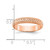 14k Rose Gold 3mm Design Etched Wedding Band Size 8