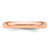 14k Rose Gold 3mm Half-Round Wedding Band Size 4