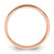 14k Rose Gold 3mm Lightweight Flat Wedding Band Size 4