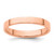 14k Rose Gold 3mm Lightweight Flat Wedding Band Size 8