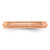 14k Rose Gold 3mm Lightweight Milgrain Half Round Wedding Band Size 5
