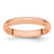 14k Rose Gold 3mm Milgrain Half-Round Wedding Band Size 4