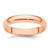 14k Rose Gold 4mm Half Round Wedding Band Size 9.5