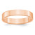 14k Rose Gold 4mm Lightweight Flat Wedding Band Size 8