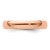 14k Rose Gold 4mm Lightweight Half Round Wedding Band Size 7.5