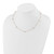 14k Rose Gold 5-6mm White Near-Round Freshwater Cultured Pearl 9-Station 18 inch Necklace