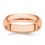 14k Rose Gold 5mm Half-Round Wedding Band Size 7