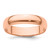 14k Rose Gold 5mm Lightweight Half Round Wedding Band Size 5