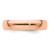 14k Rose Gold 5mm Lightweight Half Round Wedding Band Size 5