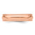 14k Rose Gold 5mm Lightweight Milgrain Half Round Wedding Band Size 8.5