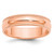 14k Rose Gold 5mm Milgrain Half-Round Wedding Band Size 6
