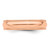 14k Rose Gold 5mm Milgrain Half-Round Wedding Band Size 6