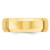 10k Yellow Gold 7mm Beveled Edge Comfort Fit Wedding Band Size 9.5